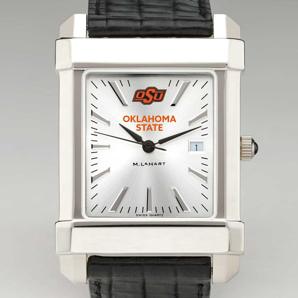 Oklahoma State University Men's Collegiate Watch with Leather Strap Shot #1