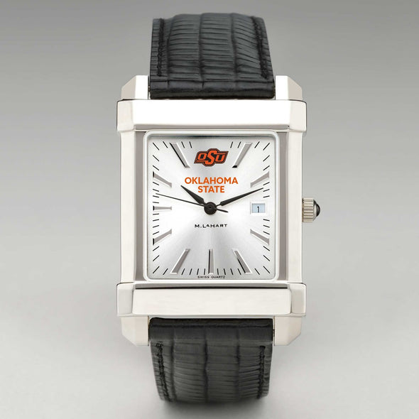 Oklahoma State University Men&#39;s Collegiate Watch with Leather Strap Shot #2