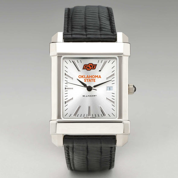 Oklahoma State University Men's Collegiate Watch with Leather Strap Shot #2
