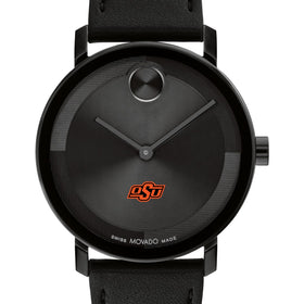 Oklahoma State University Men's Movado BOLD with Black Leather Strap Shot #1