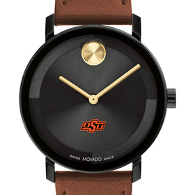 Oklahoma State University Men's Movado BOLD with Cognac Leather Strap Shot #1