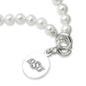 Oklahoma State University Pearl Bracelet with Sterling Silver Charm Shot #2