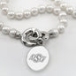 Oklahoma State University Pearl Necklace with Sterling Silver Charm Shot #2