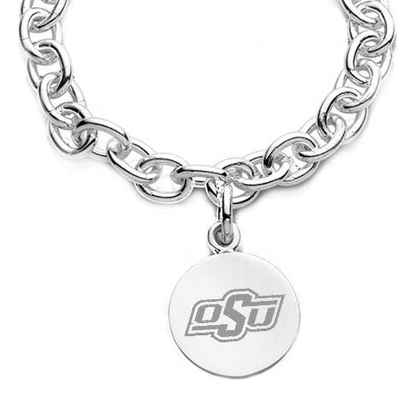 Oklahoma State University Sterling Silver Charm Bracelet Shot #2