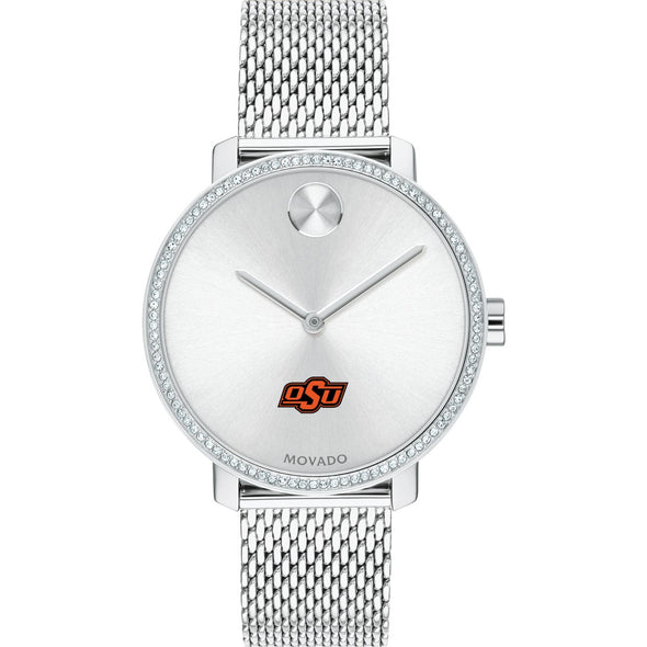 Oklahoma State Women's Movado Bold with Crystal Bezel & Mesh Bracelet Shot #2