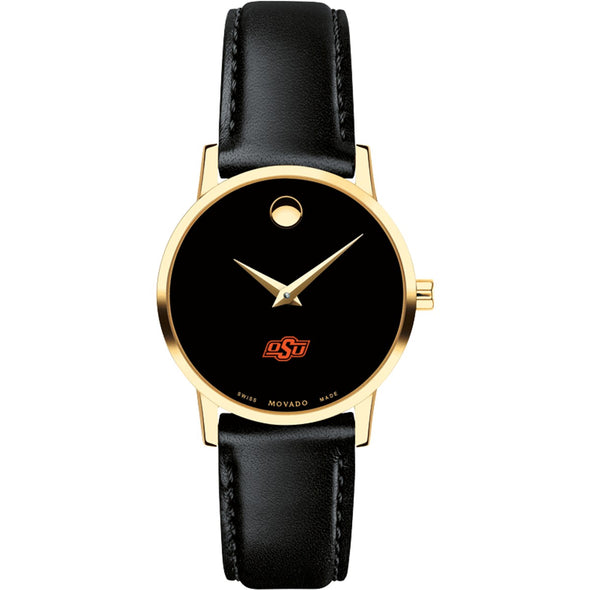 Oklahoma State Women&#39;s Movado Gold Museum Classic Leather Shot #2