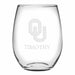 Oklahoma Stemless Wine Glasses Made in the USA - Set of 2