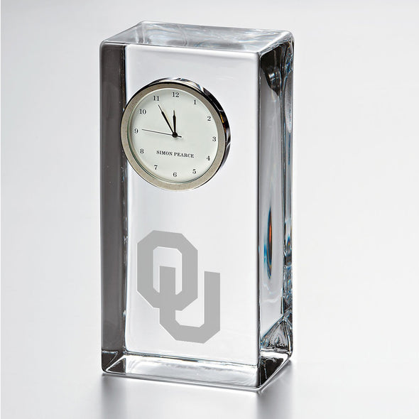 Oklahoma Tall Glass Desk Clock by Simon Pearce Shot #1