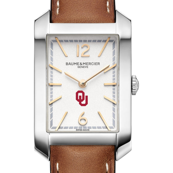 Oklahoma Women's Baume et Mercier 35X22mm Hampton Watch with Silver Dial & Tan Leather Strap Shot #1
