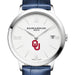 Oklahoma Women's Baume et Mercier 36.5mm Classima Watch with White Dial & Blue Leather Strap