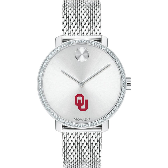 Oklahoma Women's Movado Bold with Crystal Bezel & Mesh Bracelet Shot #2