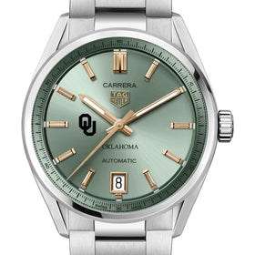 Oklahoma Women's TAG Heuer Steel Carrera Automatic with Green Dial Shot #1