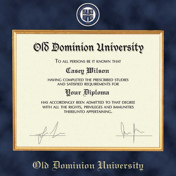 Old Dominion Diploma Frame - Excelsior Shot #2