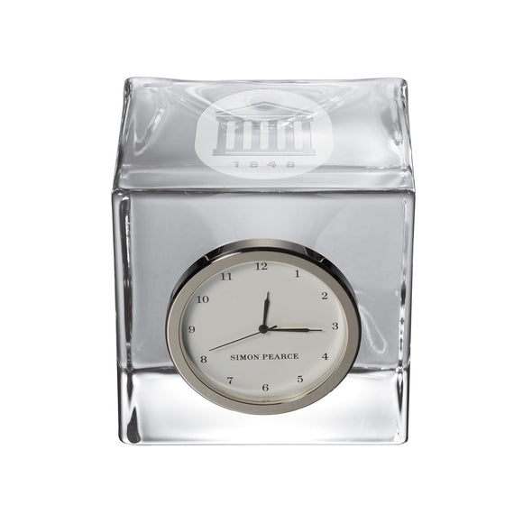 Ole Miss Glass Desk Clock by Simon Pearce Shot #1