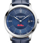 Ole Miss Men's Baume et Mercier 40mm Classima Quartz Watch with Blue Dial & Dark Blue Leather Strap Shot #1