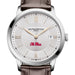 Ole Miss Men's Baume et Mercier 40mm Classima Quartz Watch with Silver Dial & Dark Brown Leather Strap