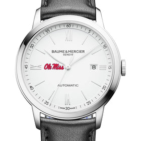 Ole Miss Men's Baume et Mercier 42mm Classima Automatic Watch with White Dial & Black Leather Strap Shot #1