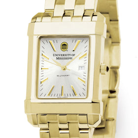 Ole Miss Men's Gold Watch with 2-Tone Dial & Bracelet at M.LaHart & Co. Shot #1