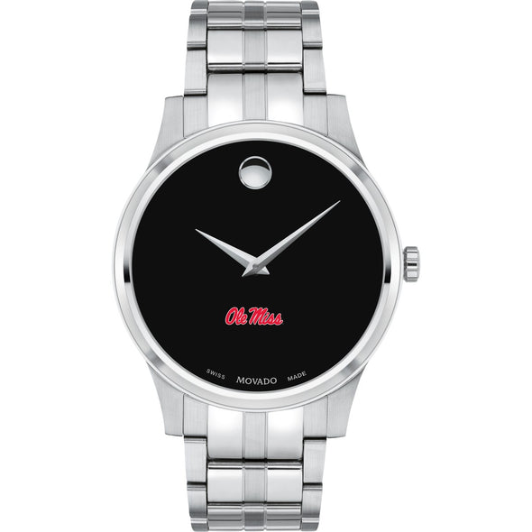 Ole Miss Men's Movado Collection Stainless Steel Watch with Black Dial Shot #2