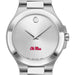Ole Miss Men's Movado Collection Stainless Steel Watch with Silver Dial