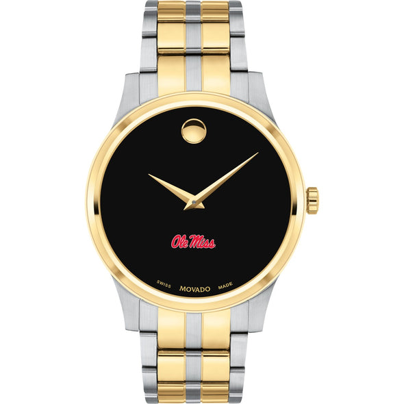 Ole Miss Men's Movado Collection Two-Tone Watch with Black Dial Shot #2