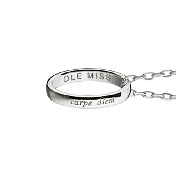 Ole Miss Monica Rich Kosann "Carpe Diem" Poesy Ring Necklace in Silver Shot #3