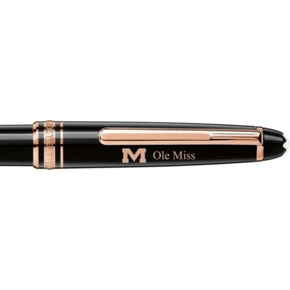 Ole Miss Montblanc Meisterstück Classique Ballpoint Pen in Red Gold Shot #2