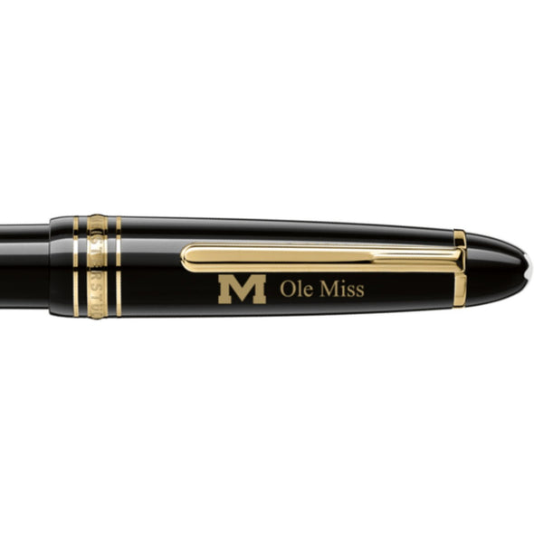 Ole Miss Montblanc Meisterstück Midsize Ballpoint Pen in Gold Shot #2