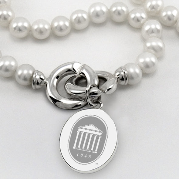 Ole Miss Pearl Necklace with Sterling Silver Charm Shot #2