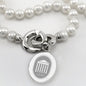 Ole Miss Pearl Necklace with Sterling Silver Charm Shot #2