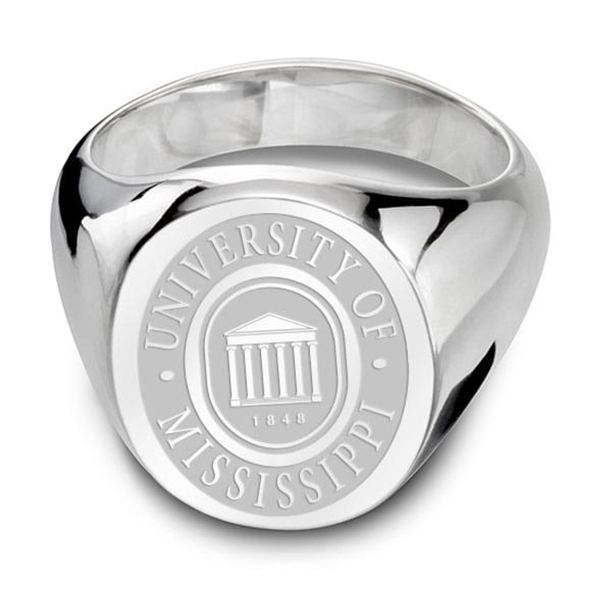 Ole Miss Sterling Silver Oval Signet Ring - Graduation Gift