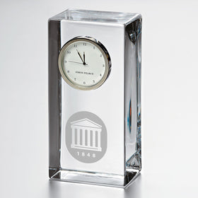 Ole Miss Tall Glass Desk Clock by Simon Pearce Shot #1
