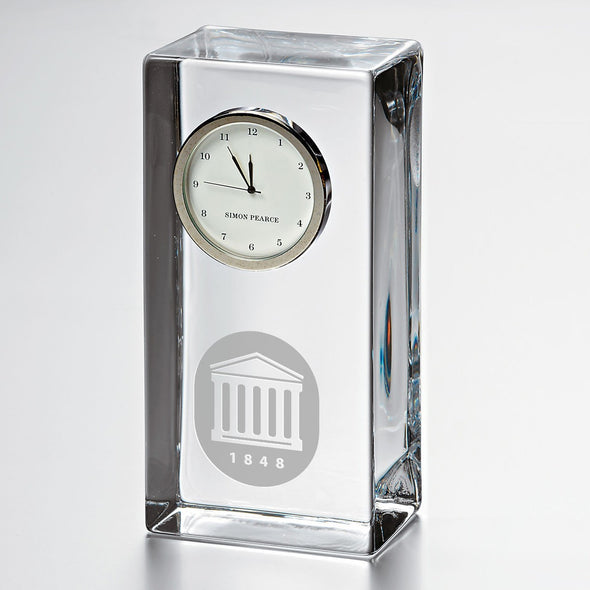 Ole Miss Tall Glass Desk Clock by Simon Pearce Shot #1