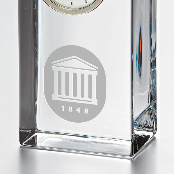 Ole Miss Tall Glass Desk Clock by Simon Pearce Shot #2