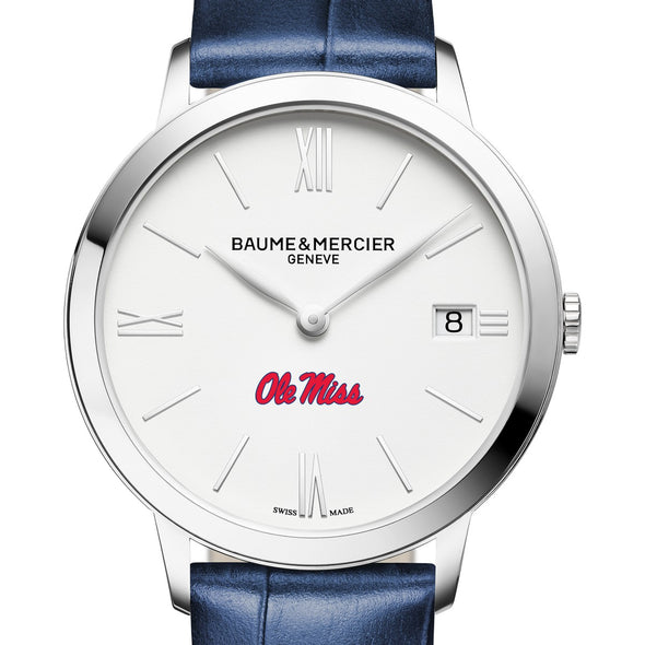 Ole Miss Women's Baume et Mercier 36.5mm Classima Watch with White Dial & Blue Leather Strap Shot #1