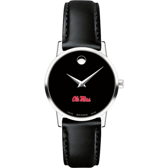 Ole Miss Women&#39;s Movado Museum with Leather Strap Shot #2