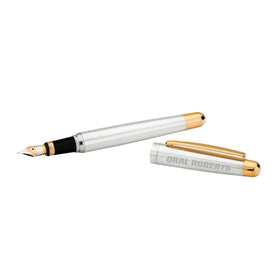 Oral Roberts Fountain Pen in Sterling Silver with Gold Trim Shot #1
