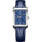 Oral Roberts Men's Baume et Mercier 43X27mm Hampton Automatic Watch with Blue Dial & Blue Leather Strap Shot #2