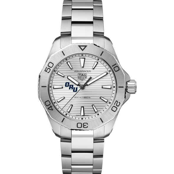 Oral Roberts Men&#39;s TAG Heuer Steel Aquaracer with Silver Dial Shot #2