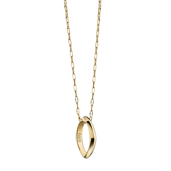 Oral Roberts Monica Rich Kosann Poesy Ring Necklace in Gold Shot #2