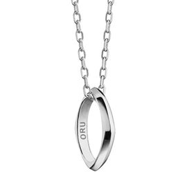 Oral Roberts Monica Rich Kosann Poesy Ring Necklace in Silver Shot #1