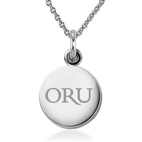 Oral Roberts Necklace with Charm in Sterling Silver Shot #1