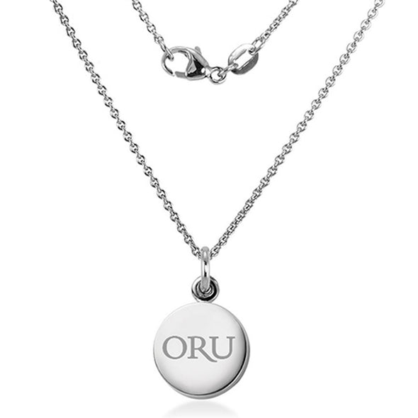 Oral Roberts Necklace with Charm in Sterling Silver Shot #2