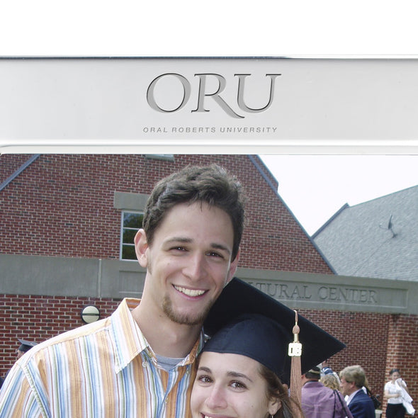 Oral Roberts Polished Pewter 5x7 Picture Frame Shot #2