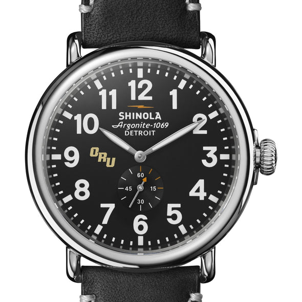 Oral Roberts Shinola Watch, The Runwell 47 mm Black Dial Shot #1