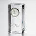 Oral Roberts Tall Glass Desk Clock by Simon Pearce