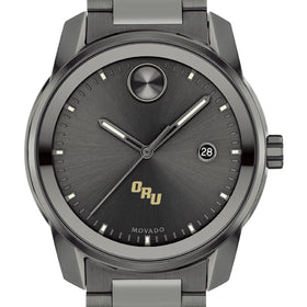 Oral Roberts University Men's Movado BOLD Gunmetal Grey with Date Window Shot #1
