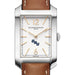 Oral Roberts Women's Baume et Mercier 35X22mm Hampton Watch with Silver Dial & Tan Leather Strap