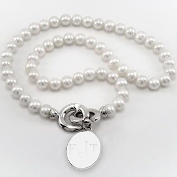 Pearl Necklace with Sterling Silver Charm Shot #1