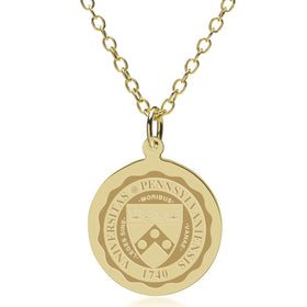 Penn 14K Gold Pendant & Chain Shot #1